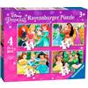 Ravensburger 030798 Principesse Disney, 4 Puzzle in a Box per Bambini, Età Raccomandata 3+