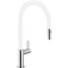 NOBILI RUBINETTERIA Nobili Rubinetterie - Flag Miscelatore cucina monocomando con doccetta estraibile- cromo e bianco opaco FL96137WC