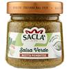 Sacla Saclà, Salsa Verde, Salsa a Base di Prezzemolo, Peperone Rosso e Capperi, Ideale per Antipasti o Secondi Piatti, Vaso Vetro, 190g, Confezione da 6 Pezzi