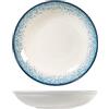 H&H Jupiter Piatto Multiuso in Porcellana, 25cm, Design Moderno, Elegante, per servire le pietanze, Sfumature Blu
