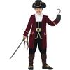 Smiffys Costume Deluxe Capitano Dei Pirati, Nero, con giacca, Gilet, Pantaloni, Fazzoletto Collo e Cappello Halloween