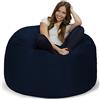 Chill Sacks Chill Sack Sedia del Sacchetto di Fagiolo: Gigante 4' Memoria Schiuma mobili Bean Bag - Grande Divano con Copertina Morbida in Microfibra - Blu Marino