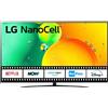 LG NanoCell 75NANO766QA Smart TV 4K 75'' Serie NANO76 2022 Processore ?5 Gen 5 Filmmaker Mode Wi-Fi AI ThinQ Google Assistant e Alexa Integrati Telecomando Puntatore