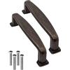 Fuxxer 2 maniglie per mobili antichi, cassetti e armadi, design bronzo, 106 x 25 mm