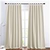 PONY DANCE Tende Oscuranti Termiche da Interno per Camera da Letto | per Soggiorno, con Passanti, Divisorie, per Separa Ambienti, Privacy, Blackout, 2 Pezzi L 140 x A 245 CM, Beige Chiaro
