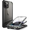 i-Blason Custodia trasparente per iPhone 14 Pro Max (6,7) Bumper Case 360 gradi Custodia robusta [Ares] con pellicola protettiva per display 2022 edizione (nero), iPhone2022Pro-6.7-Ares-SP