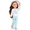 Glitter Girls - Doll Pixie - Bambola da 36 cm per il pigiama party - Capelli castani e occhi noiEnsembleti - Completo da salotto con pantofole e coniglietti - Bambole di moda in posa - 3 anni +