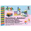 Ursus 12690011 Rainbow Blocco per bricolage, in cellulosa, circa 24 x 34 cm, 16 fogli in 4 diversi motivi, 300 g/mq