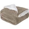IlGruppone Il Gruppone Passione Casa Coperta Plaid in Pile Sherpa Invernale, Morbida e Calda,440 Gr/mq Coperta Pelosa Tinta Unita con Lavorazione Divano in Finta Pelliccia - Beige - Plaid 127x152