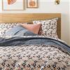 ESSIX Copripiumino stampato in raso di cotone, 200 x 200 cm, biancheria da letto