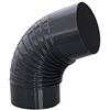 S&M Gomito 90° in colore nero vetrificato 900°C-Ø150 mm - per condotti di stufe e caminetti