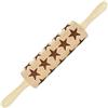 Fackelmann 3154250 Mattarello in legno, mattarello a motivo stelle di Natale, legno, 40 x 6 cm
