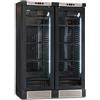 Frigo vetrina doppio per Vino NERO. Capacità 252 bottiglie - Dim.cm. 131,5x67,5x188H.
