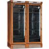 Frigo vetrina doppio per Vino NOCE MEDIO. Capacità 252 bottiglie - Dim.cm. 131,5x67,5x188H.
