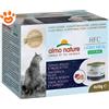 Almo Nature Cat HFC Light Meal Natural Tonno, Pollo e Prosciutto - Lattine da 4×50 gr