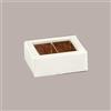 SCOTTON 20 Scatola Porta Cioccolatini Quadretto Seta Bianco 60x50H30mm