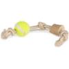 Camon Gioco con corda con legno di caffè e palla da tennis - Lunghezza 28cm.
