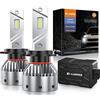 D-Lumina Lampadine H7 LED Canbus,100W 16000LM Kit Fari Auto 6500K Luce Bianco Forte,Angolo del Fascio Regolabile a 360 Gradi,Kit Conversione Faro LED H7,IP68 Impermeabile,2 Pezzi