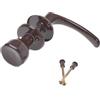 Aqbau® Maniglie per porta con pomello girevole | Pomello | Pomello | Pomello | Set completo con bulloni e viti (marrone)