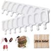 Kaishuai Stampini per gelati,2 Set Stampi per gelati con stecco,stampi gelato silicone,Gelatiere-Perfetto per il cioccolato congelato fai-da-te,bastoncini cake pops,DIY Silicone stampini