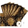 TOPLUXE Tovagliette in Tessuto Damascato 45x30 cm, Set di 6 Tovagliette Lavabili per Tavolo da Pranzo/ Cucina/ Ristorante/ Banchetto/ Festa (Nero)
