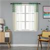 GIRASOLE HOME Coppia Tende Voile Semi Trasparenti a Righe Tenda per Soggiorno Camera Cameretta Cucina e Interni 2 Pannelli con Tasca (70x138cm, Verde+Giallo)