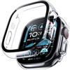 TAURI 2 Pezzi Cover PC per Apple Watch Ultra 3/2/1 49mm, 9H Vetro Temperato, [Tocco Sensibile] [HD Clear] Sottile Rigida Custodia per iWatch Ultra 49mm - Trasparente