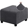 AQIGR Copripouf Quadrato 40 x 40/50 x 50/60x60/ 90x90 con Elastico,Copri Poggiapiedi Morbido Jacquard Fodere per Pouf Rettangolari Elasticizzati per Pouf Rimovibili per Soggiorno Camera da Letto