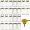 mikken Viva Haushaltswaren Vetro Barattoli per Conserve, Coperchio Dorato, 24 x 106ml, 10 unità