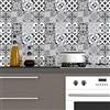 Ambiance Sticker Adesivi Autoadesivi, Decorazioni Murali, Adesivi per Piastrelle per Bagno e Cucina Élégants Nuance de Gris - 60 Piastrelle Adesive 15 x 15 cm