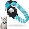 JIARUI AirTag Collare per gatti integrato Apple Air Tag Collare per gatti riflettente GPS con supporto AirTag e campana, collare per gatti leggero per ragazze, ragazzi, gatti (blu)