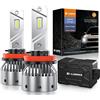 D-Lumina Lampadina H11 H8 H9 LED Canbus 100W 16000LM,Chip CPS 6500K 300% Brillante,Universale Con Lenticolari Che Senza Lenticolari,Raffreddamento con Tubo di Rame Spesso,LED Lampada Luci,2 pezzi