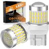 OBOLED T20 LED Lampadine 7443 7440 W21W W21/5W 12V 24V 78SMD per Auto Luce Di Retromarcia Parcheggio Freno Posteriori Fanale DRL Luci di Marcia Diurna 6500K Bianca 2 Pezzi