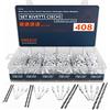 Presch Set rivetti ciechi 408 pezzi. Incl. punte HSS - Assortimento di 400 rivetti in alluminio/acciaio 2,4mm, 3,2mm, 4,0mm e 4,8mm e 8 punte HSS corrispondenti 2,5mm, 3,3mm, 4,1mm, 4,9mm