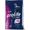 Prolife Grain Free Cane Adult Sensitive Mini Maiale e Patate - 7 kg Monoproteico crocchette cani Croccantini per cani