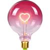 TIANFAN Lampadina Led Grande Globo Edison G125 Colore Rosa Cuore Filamento 2W Dimmerabile Specialità Lampadina Decorativa 220-240V E27