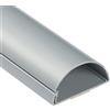 D-Line 1M6030A | Canalina Coprifili | Canalina Per Cavi | Passacavi Pavimento | Canale Battiscopa | Passacavi Muro | 60 x 30 mm - 1 m Lunghezza - Effetto Alluminio