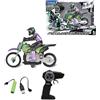 Lexibook, Crosslander®, Moto fuoristrada radiocomandata, fino a 12 km/h, equilibrio perfetto, effetti luminosi, sgommate pazzesche, accelerazione rapida, telecomando ergonomico, ricaricabile, RC18
