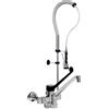 Ristotecno Gruppo doccia a muro con miscelatore con deviatore, con canna fusa superiore cm 30 e leva in plastica nera cm. 23,7