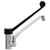 Ristotecno Miscelatore GIOVE con canna corta cm. 25, leva in plastica nera cm. 30