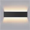 Lureshine Applique da Parete Interno Applique Alluminio Moderno 16W 40CM Bianco Caldo 3000k Lampade da Parete, Su e Giù, Adatto a Soggiorno|Stanza|Scala, Decorare Aplique da Interni, Nero