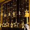BLOOMWIN LED Luci Catena, Catena Luminosa 12 Stelle 2 x 1m 8 Modalità con Telecomando e Ganci USB Luci Natalizie per Natale Finestra Stanza Festa Compleanno Bianco caldo