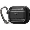 Spigen Cover Rugged Armor Compatible con AirPods Pro 2 (2a Generazione 2023/2022) con Moschettone - Nero Opaco