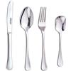 Arcos Serie Madrid - Set di posate da 16 pezzi in confezione regalo, 4 coltelli + 8 cucchiai + 4 forchette, monoblocco in acciaio inox, colore argento