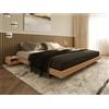 Vivere Zen Letto in Legno di Faggio Aria Non Verniciato (Struttura non verniciata 160x200 (Mis. Est. 167x207))