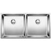Blanco ANDANO 400/400-IF Lavello 87 cm X 44 cm 2 Vasche Quadrato Stainless steel