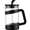 Café Olé Style Caffettiera French Press da 600 ml a 2 tazze in plastica e vetro, nero