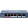 Hikvision Digital Technology DS-3E0106HP-E switch di rete Non gestito Fast Ethernet (10/100) Supporto Power over Ethernet (PoE) Blu