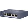 Hikvision Digital Technology DS-3E0505HP-E switch di rete Non gestito Gigabit Ethernet (10-100-1000) Supporto Power over Ethernet (PoE) Blu
