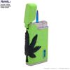 Atomic ACCENDINO VERDE CON WEED LEAF NERO IN RILIEVO E LED MOD. 5 - FIAMMA TURBO JET | IDEA REGALO